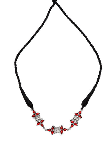 Bi-Layered Afghan German Silver Necklace
